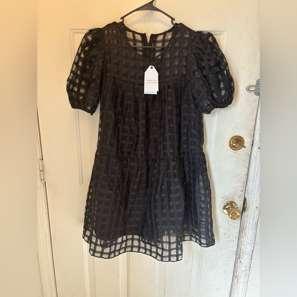 English factory medium black dress
